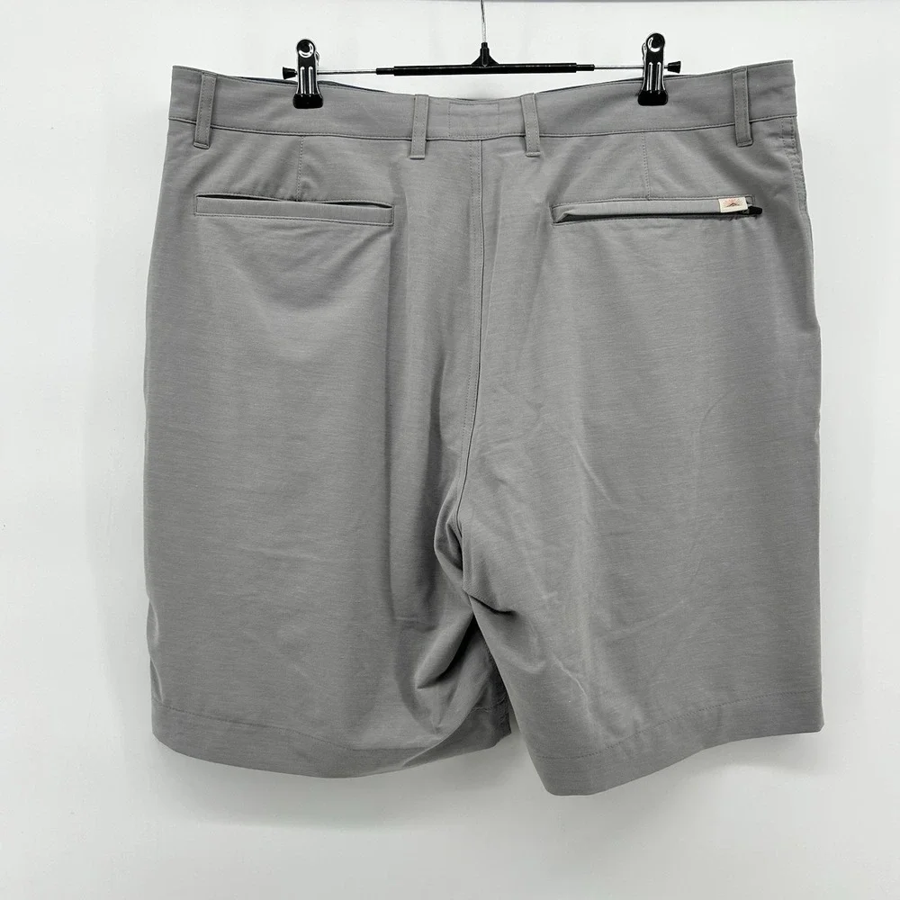Faherty All Day Shorts Mens 36 OR 38 Gray Stretch Drawstring Hybrid Coastal